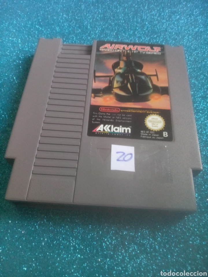 Videojuegos y consolas: Juego Nintendo Nes 8 bits Airwolf - Foto 1