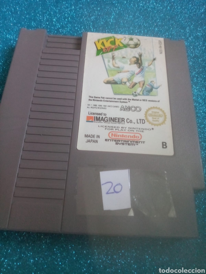 Videojuegos y consolas: Juego Nintendo Nes 8 bits Kick Off - Foto 1