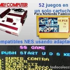 Videojuegos y Consolas: SUPER 88 IN 1 - CARTUCHO MULTIJUEGOS COMPILACIÓN DE 52 JUEGOS PARA NINTENDO FAMICOM / NES COMPATIBLE. Lote 319467233