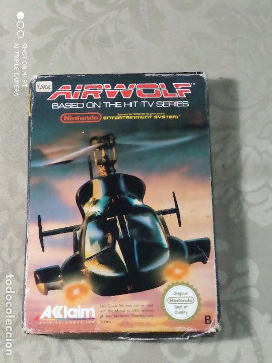 Videojuegos y consolas: airwolf para nintendo con caja y manual - Foto 1