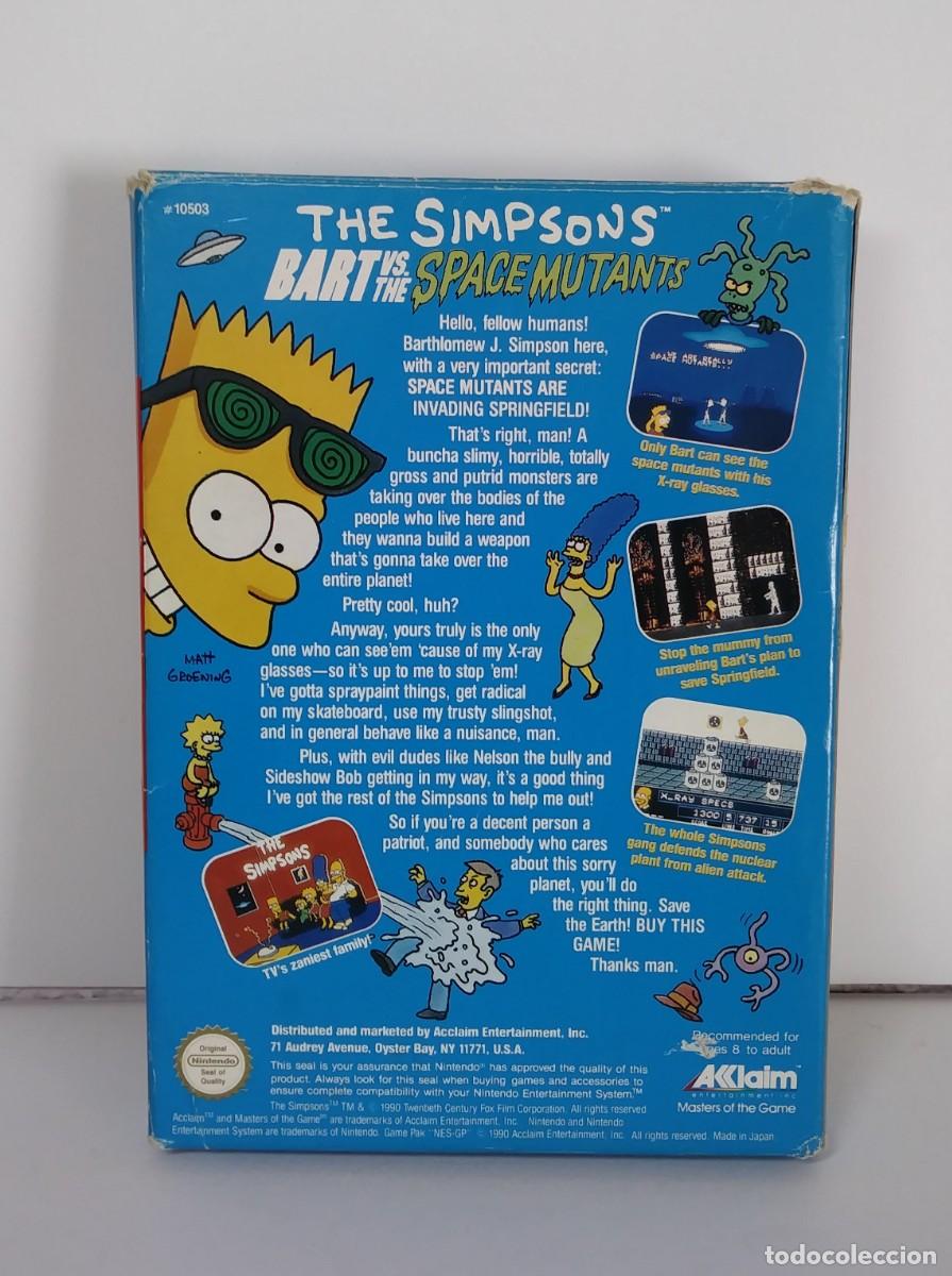 Videojuegos y consolas: BART VS THE SIMPSONS MUTANTS NINTENDO NES SIN MANUAL - Foto 3