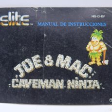 Videojuegos y Consolas: MANUAL ORIGINAL DEL JUEGO DE NINTENDO NES - JOE & MAC CAVEMAN NINJA