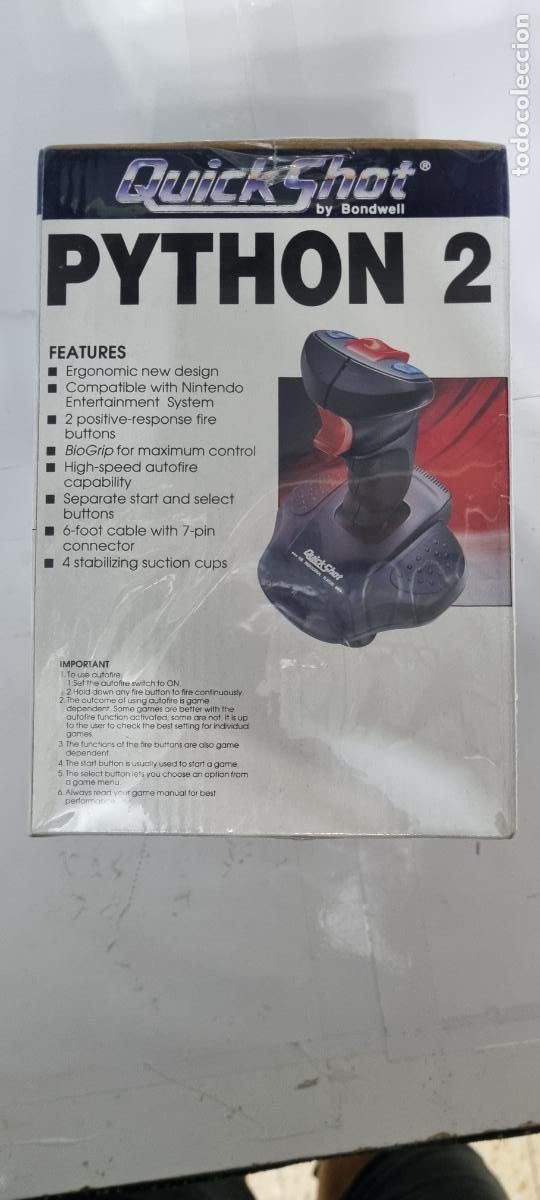 Videojuegos y consolas: Joystick Python 2 para Nintendo NES QuickShot Qs-130n (PRECINTADO) - Foto 5