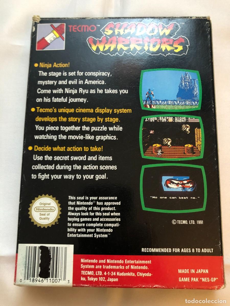 Videojuegos y consolas: SHADOW WARRIORS. NINTENDO NES. PAL UK - Foto 4