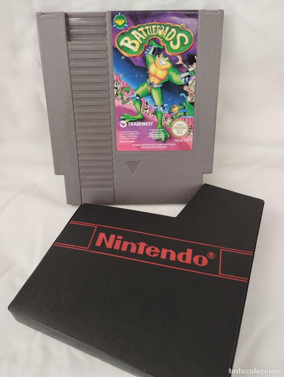 Videojuegos y consolas: JUEGO BATTLETOADS PARA NINTENDO NES PAL ESPA&Ntilde;A CON FUNDA - Foto 1
