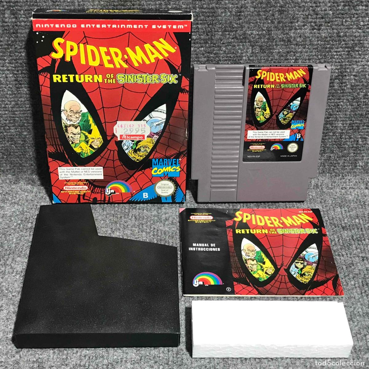 Videojuegos y Consolas: SPIDERMAN RETURN OF THE SINISTER SIX NINTENDO NES