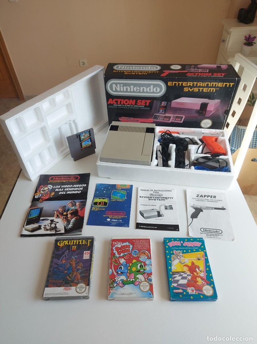 Videojuegos y Consolas: Nintendo NES Action Set COMPLETA + 5 juegos