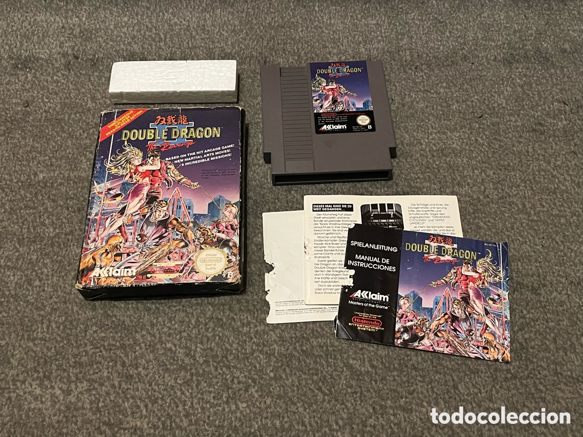 Videojuegos y Consolas: DOUBLE DRAGON II 2 The Revenge + caja + manual de instrucciones + corcho. Nintendo NES