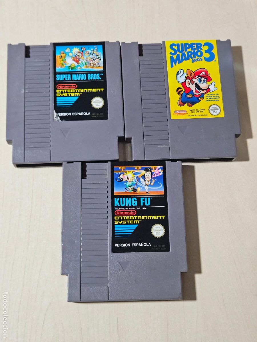 Videojuegos y consolas: LOTE OFERTA - Super Mario Bross - Super Mario Bross 3 - KUNG FU - Nintendo NES - LEER DESCRIPCION