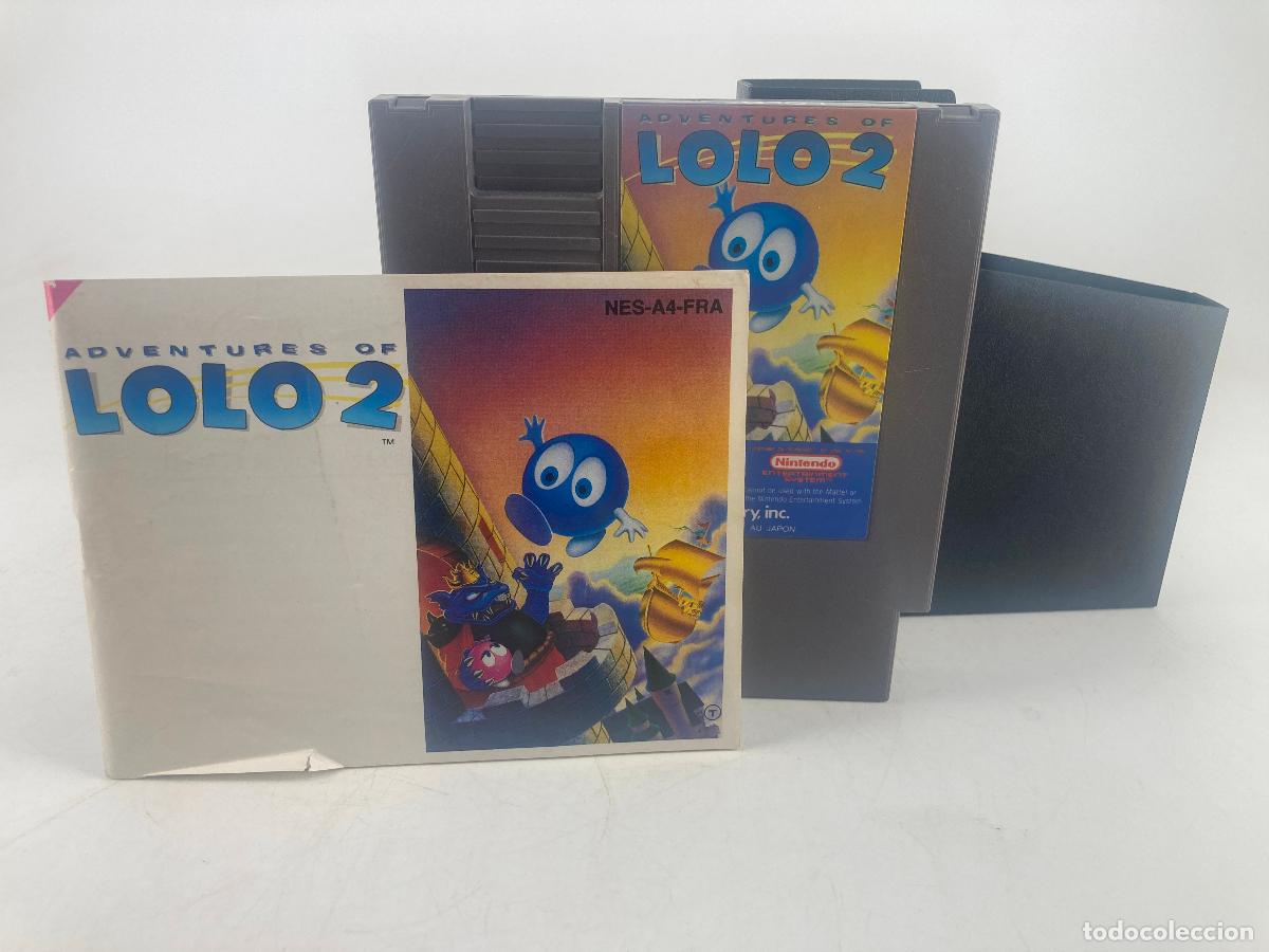 Videojuegos y consolas: NINTENDO ADVENTURES OF LOLO 2 VIDEO JUEGO CARTUCHO FUNDA MANUAL CONSOLA NES
