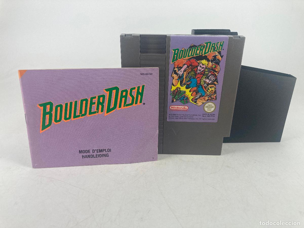 Videojuegos y consolas: NINTENDO BOULDER DASH VIDEO JUEGO CARTUCHO FUNDA MANUAL CONSOLA NES