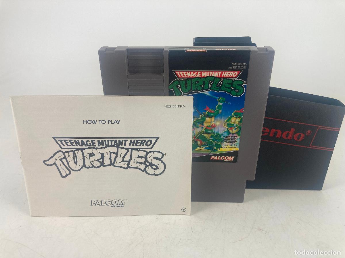 Videojuegos y consolas: NINTENDO TEENAGE MUTANT HERO TURTLES NINJA VIDEO JUEGO CARTUCHO FUNDA MANUAL CONSOLA NES