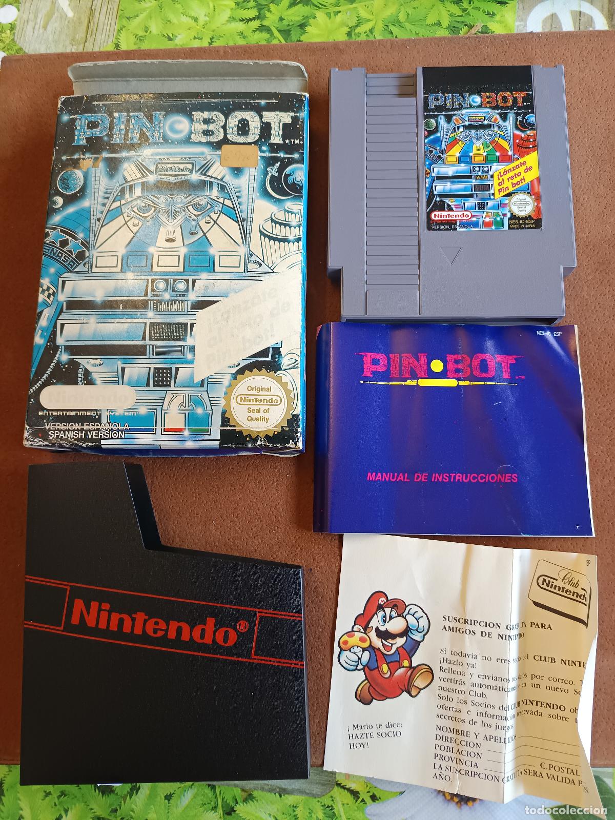 Videogiochi e Consoli: JUEGO NINTENDO NES, PIN BOT, VERSION ESPA&Ntilde;OLA, EN SU CAJA CON INSTRUCCIONES 1991, MADE IN JAPAN