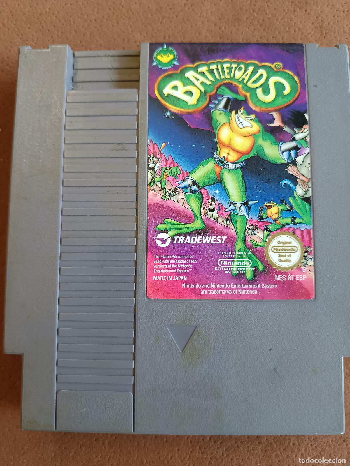 Videogiochi e Consoli: JUEGO NINTENDO NES, BATTLETOADS, 1991, NES-8T-ESP, MADE IN JAPAN