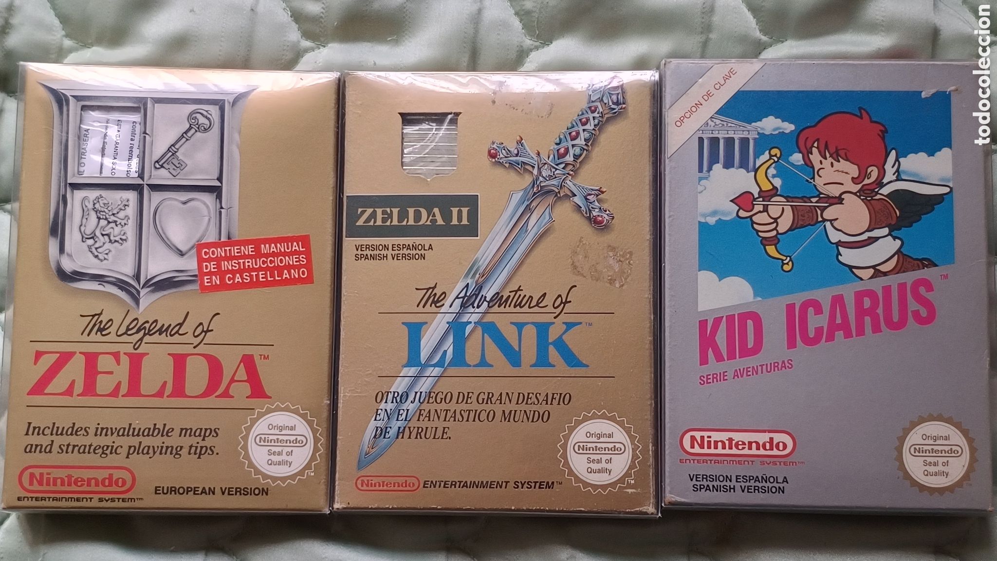 Videojuegos y consolas: Lote de Zelda 1 y 2 y Kid Icarus NES Nintendo