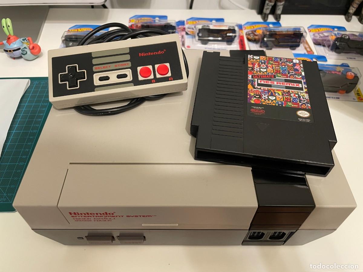 Videojuegos y consolas: videoconsola Nintendo NES - Edici&oacute;n espa&ntilde;ola SPACO + mando + cartucho multijuegos