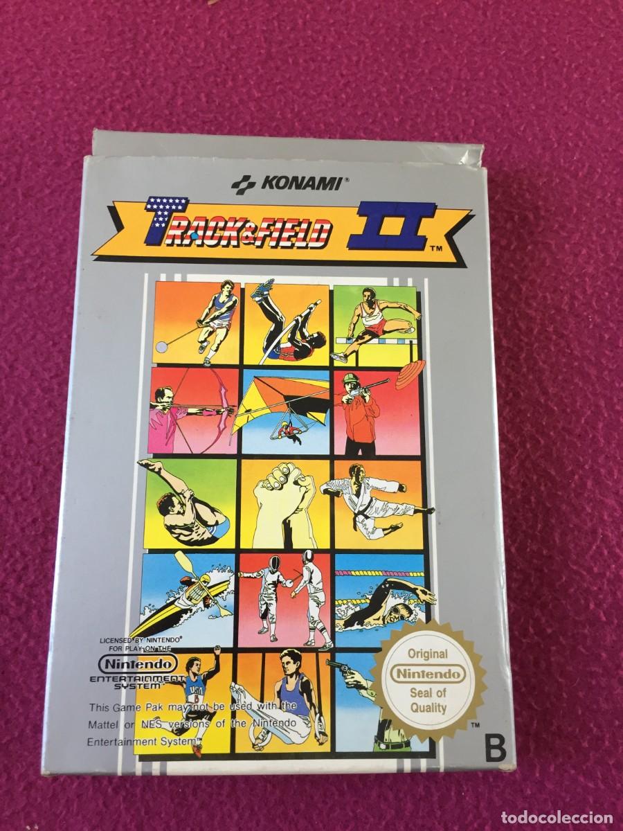 Videojuegos y consolas: Juego Track & Field II con caja de Nintendo NES PAL (SIN MANUAL)