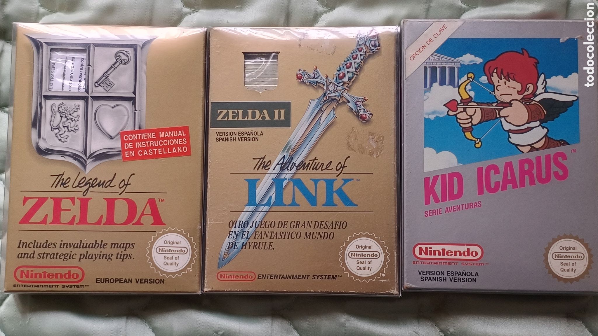 Videojuegos y consolas: Juegos Zelda 1 y 2 y Kid Icarus - Foto 1