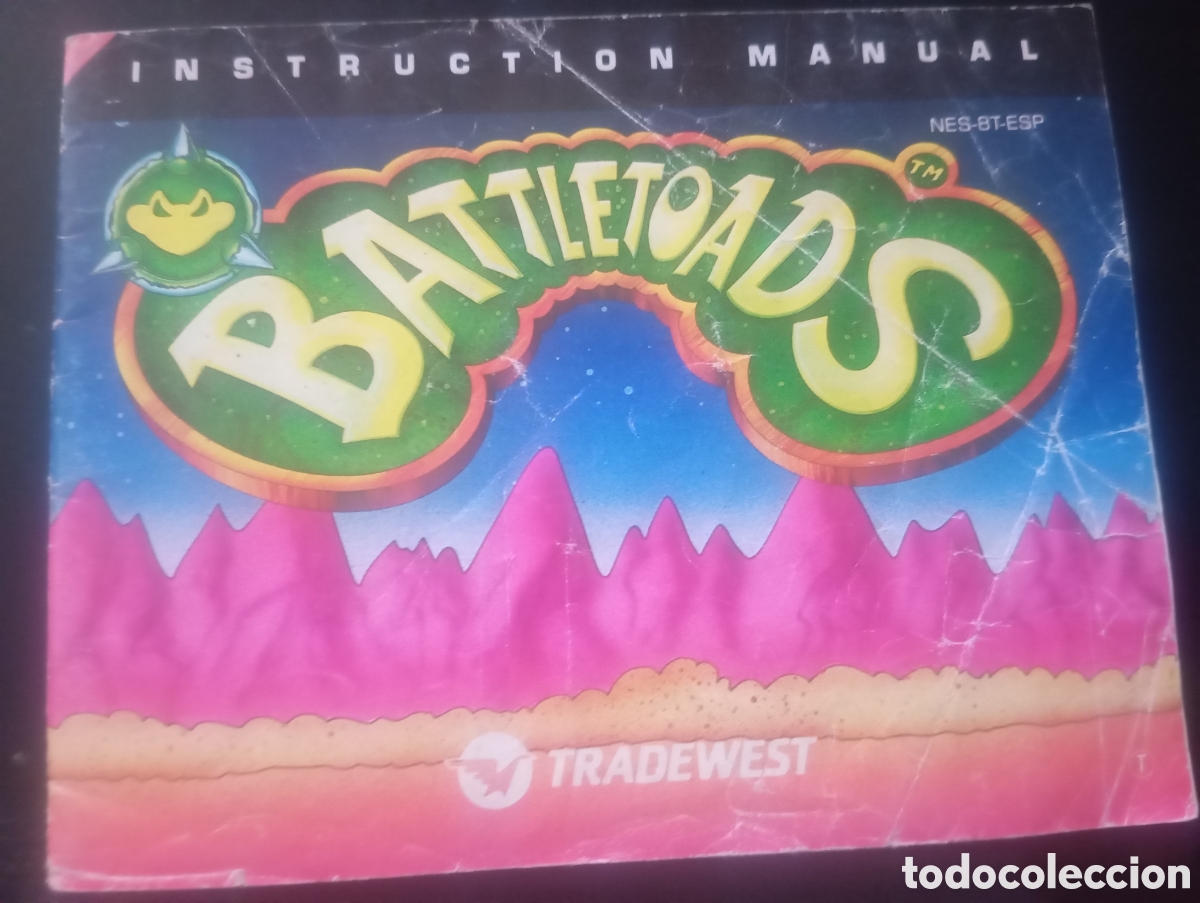 Videojuegos y consolas: Manual de Instrucciones Battletoads - Nintendo NES (Original, Versi&oacute;n Espa&ntilde;ola PAL-ESP, Tradewest /