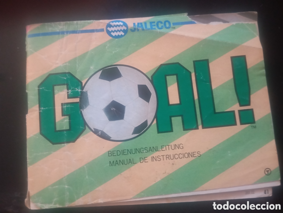 Videojuegos y consolas: Manual de Instrucciones Goal! - Nintendo NES (Original, Edici&oacute;n Espa&ntilde;ola / Alemana, Jaleco 1989)