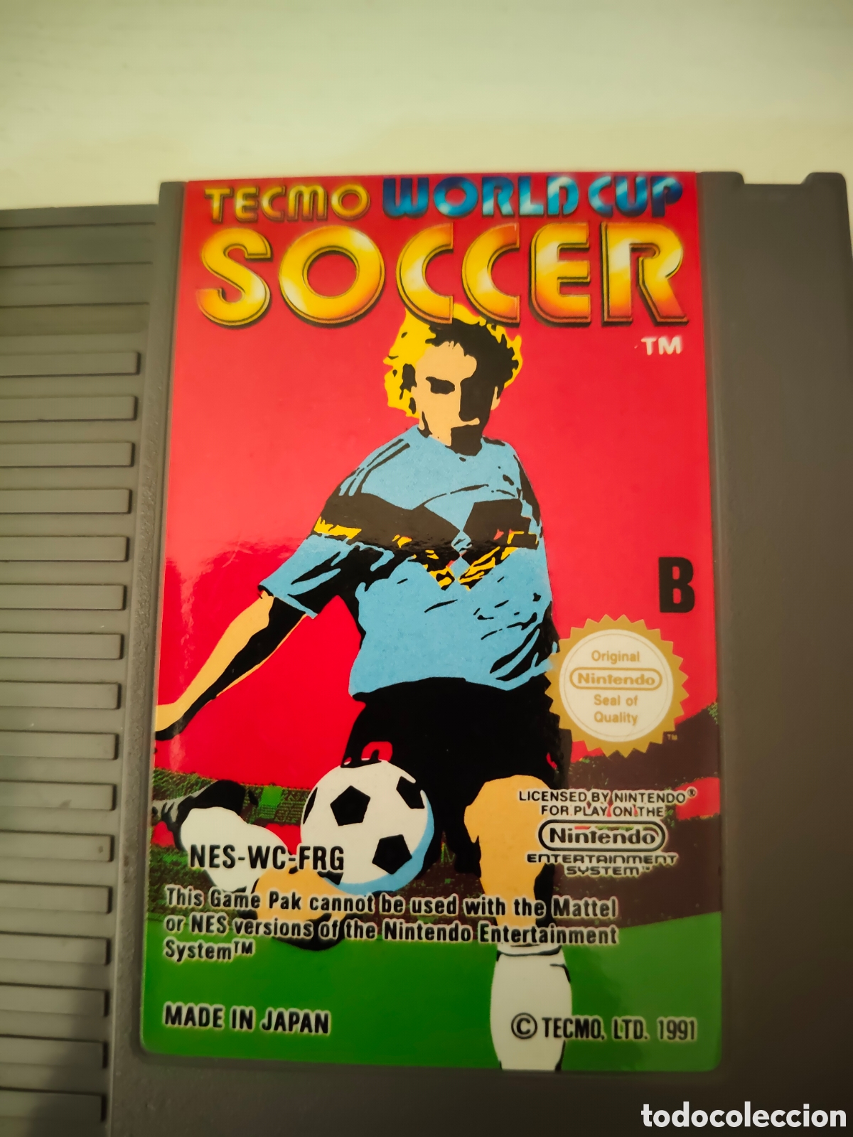 Videojuegos y consolas: Tecmo world cup soccer. Nintendo Nes - Foto 2