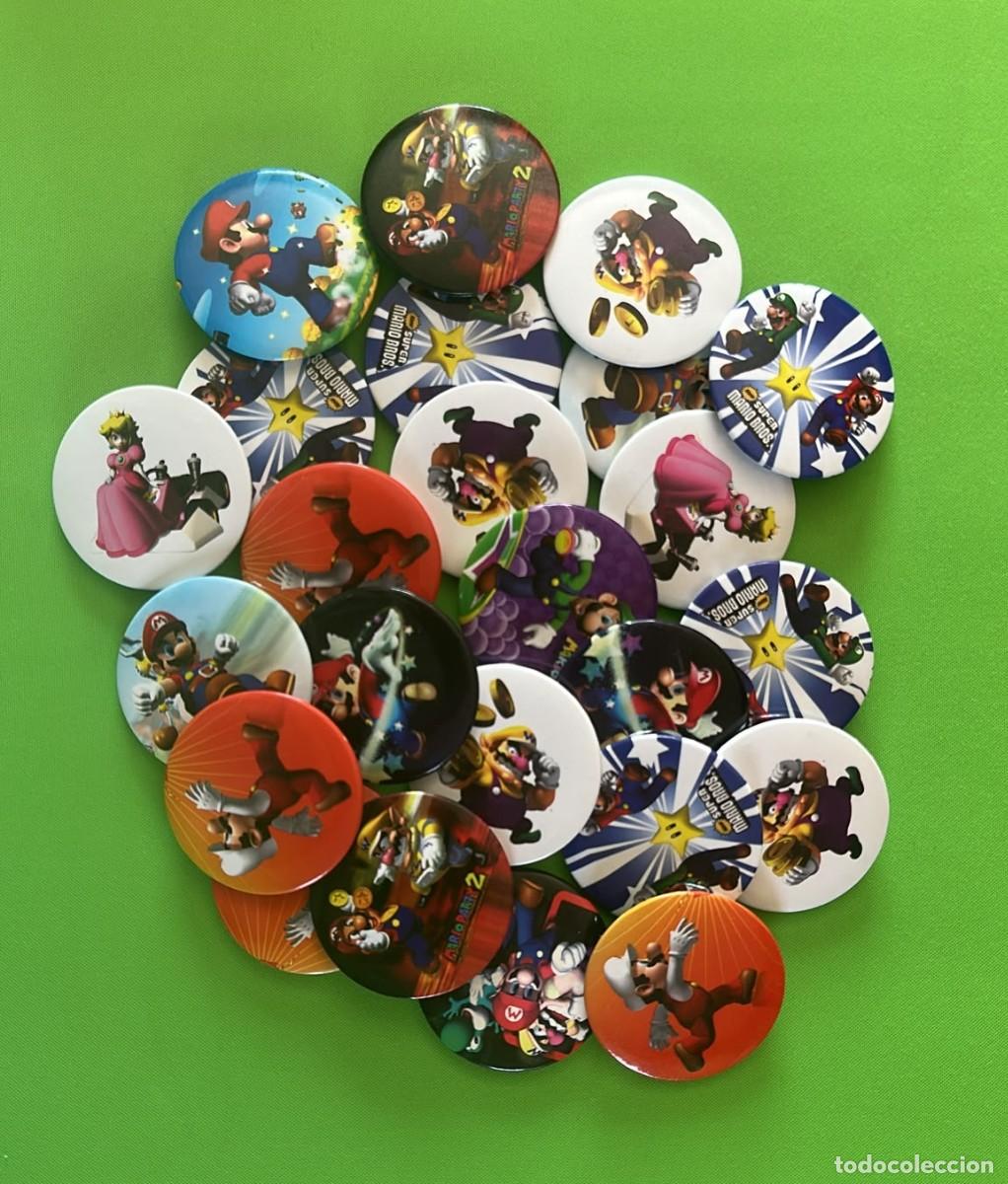Videojuegos y consolas: Set de 24 chapas Super Mario - Nintendo