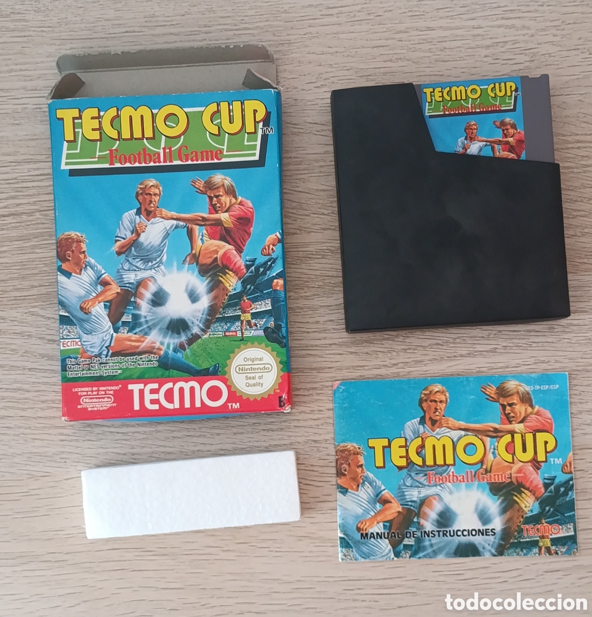 Videojuegos y consolas: Juego Tecmo Cup Nintendo Nes PAL B en Espa&ntilde;ol - Foto 1