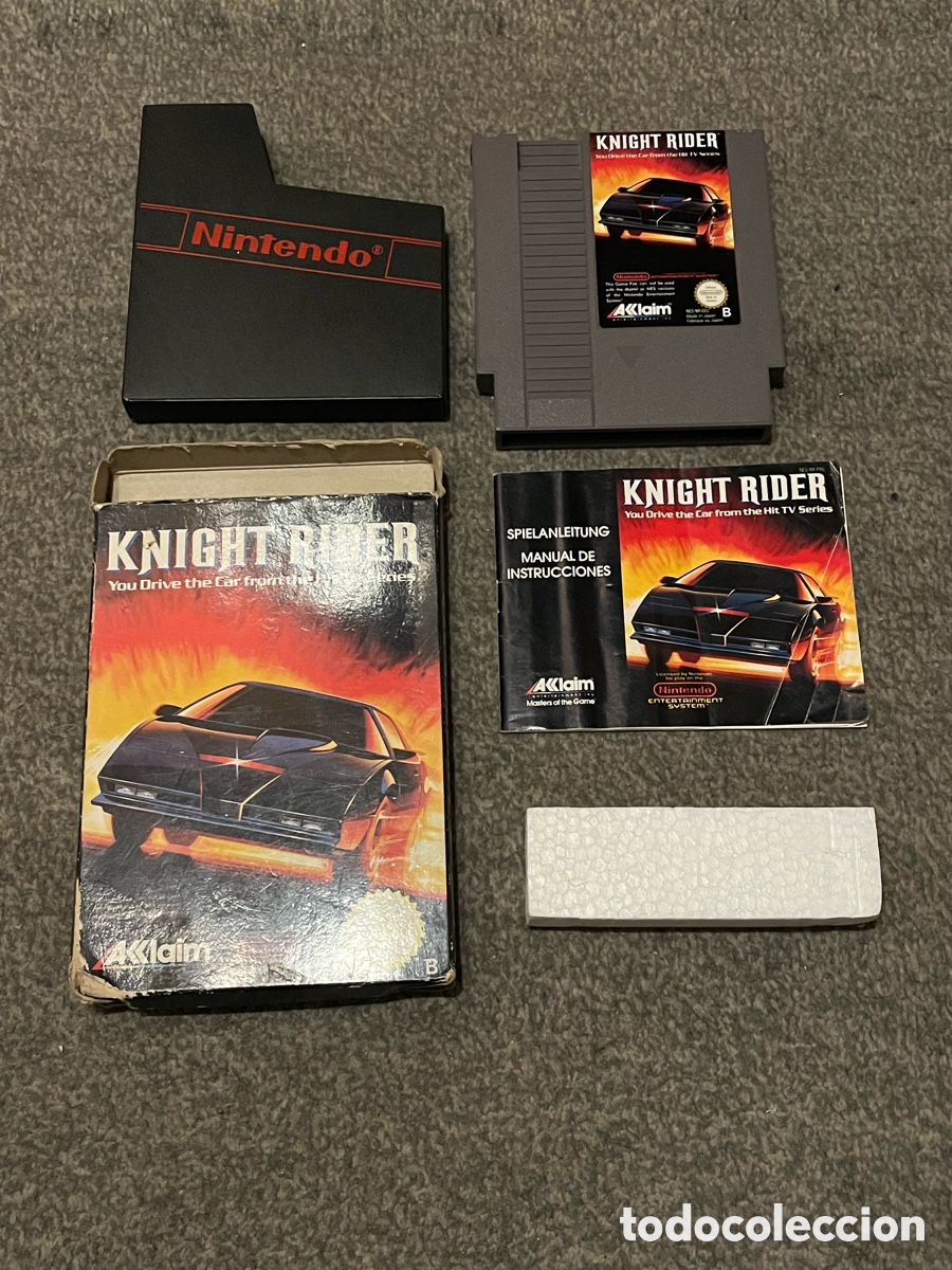 Videojuegos y consolas: KNIGHT RIDER. Juego para NINTENDO NES espa&ntilde;ol completo. Kit El Coche Fant&aacute;stico.A&ntilde;o 1985. No probado