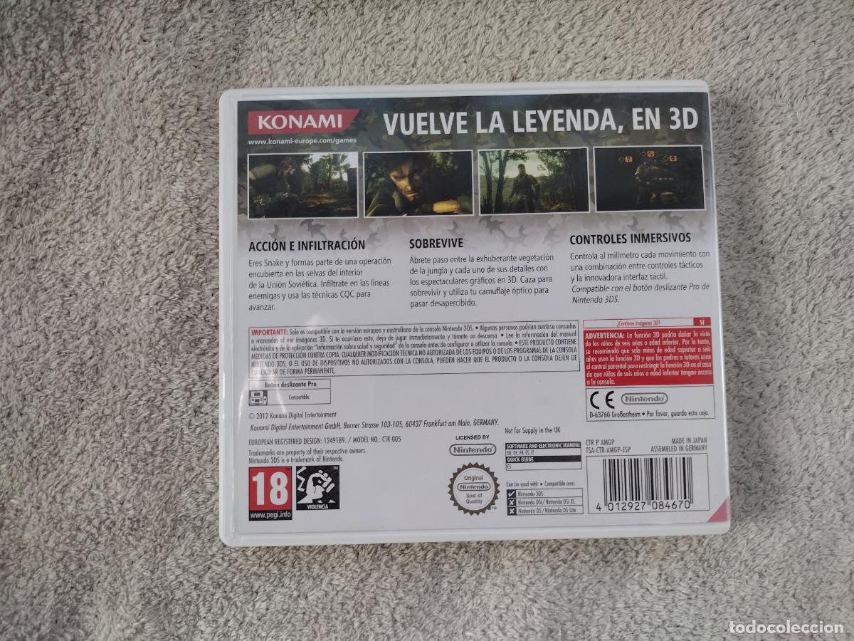 Videojuegos y consolas: Metal Gear Solid Snake Eater 3D - Nintendo 3DS - Foto 2