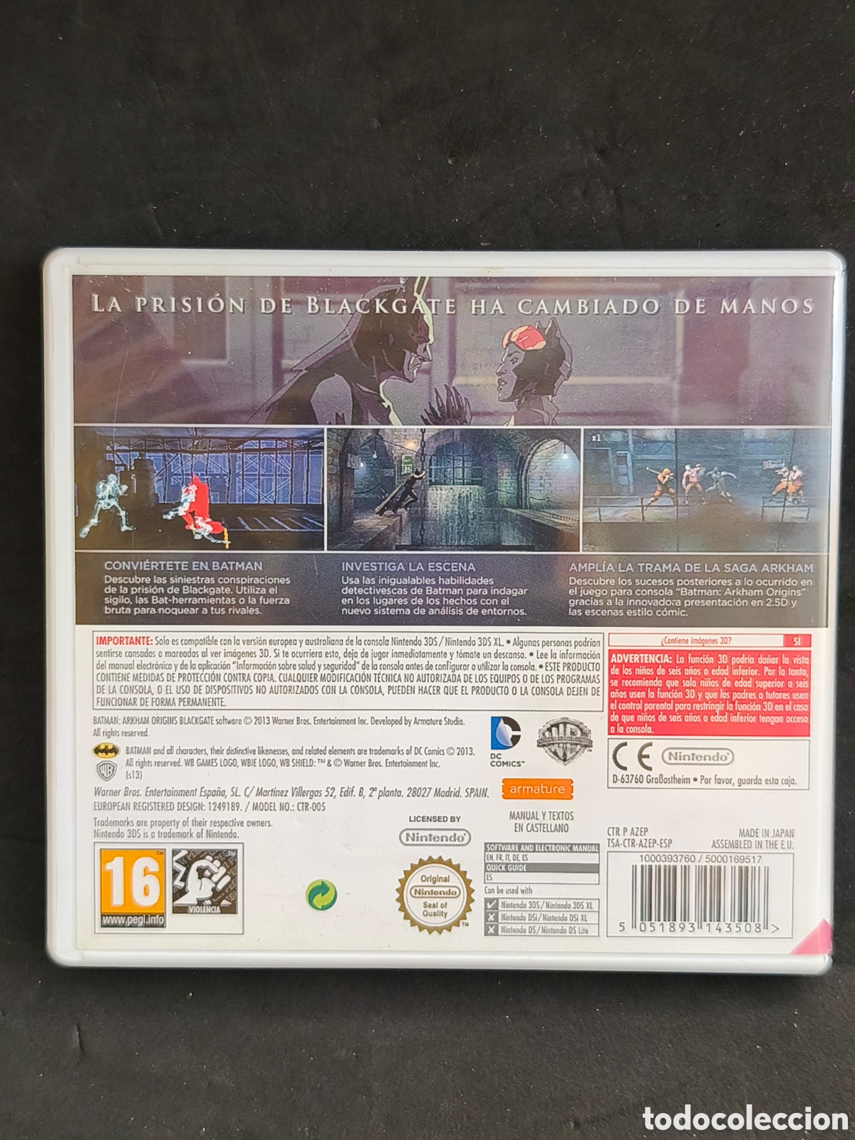 Videojuegos y consolas: Nintendo 3DS Batman Blackgate - Foto 2