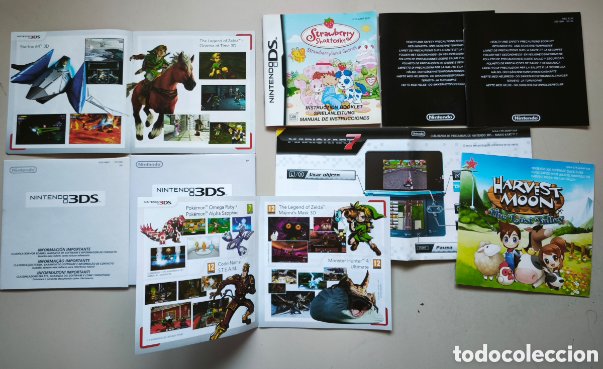 Videojuegos y Consolas: manuales y folletos pertenecen a juegos y consolas de la familia&nbsp;Nintendo DS&nbsp;y&nbsp;Nintendo 3DS.