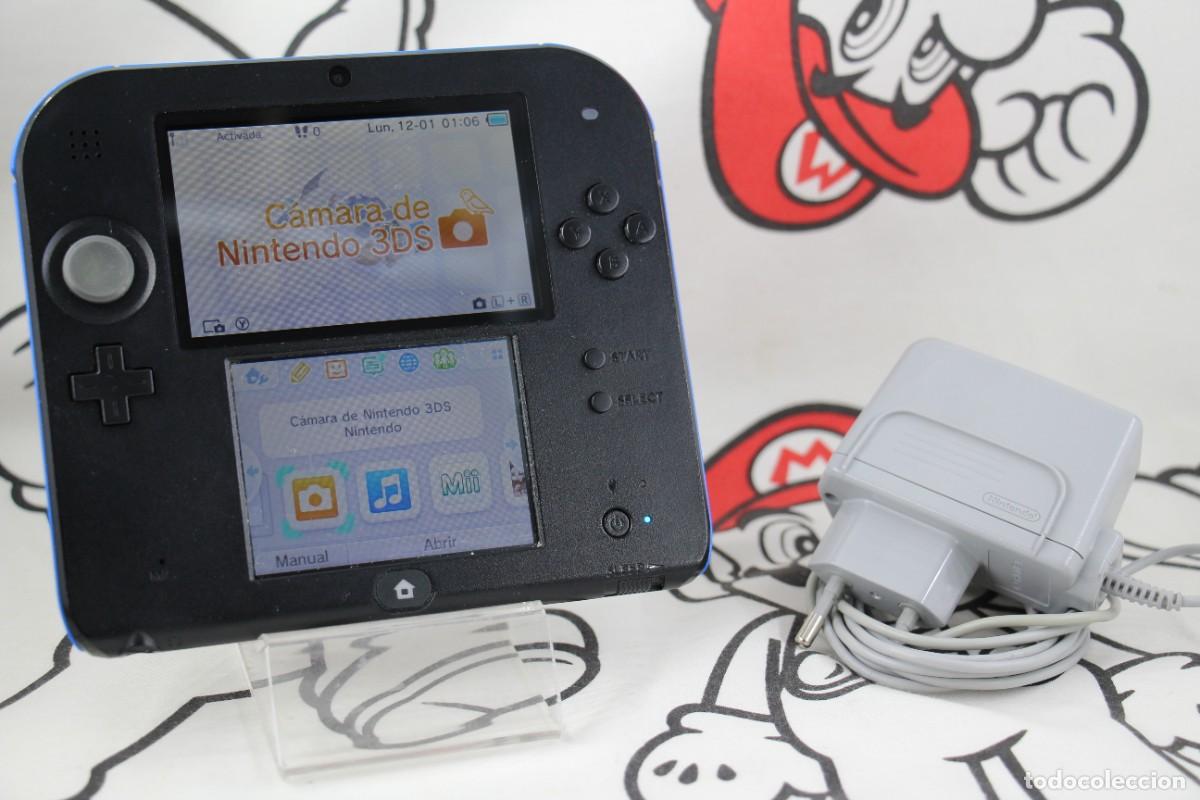 Videojuegos y Consolas: CONSOLA NINTENDO 2DS NEGRA AZUL CON FUNDA Y CARGADOR FUNCIONANDO