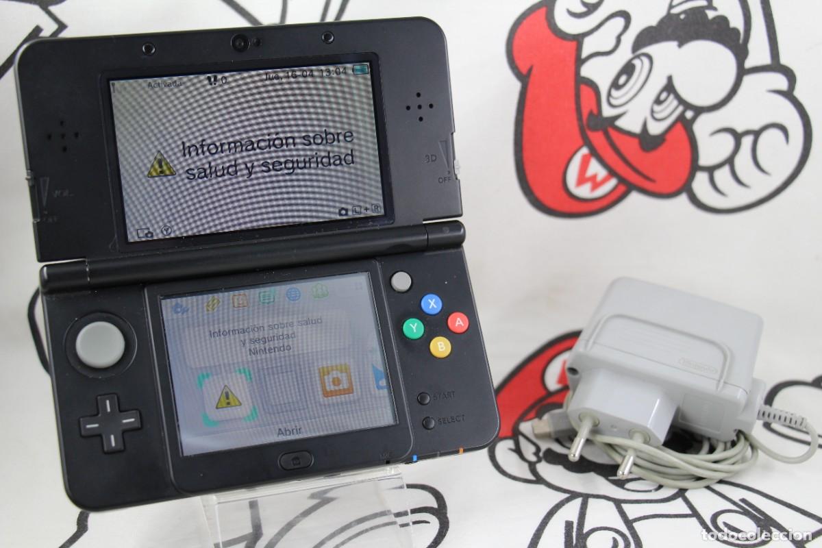 Videojuegos y Consolas: CONSOLA NEW NINTENDO 3DS NEGRA CON LAPIZ Y CARGADOR FUNCIONANDO