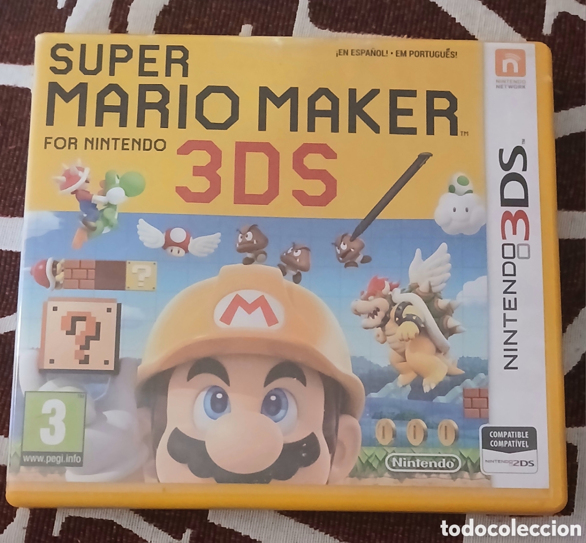 Videojuegos y Consolas: CAJA SUPER MARIO MAKER 3DS NINTENDO+ CAR&Aacute;TULA + FOLLETOS + TARJETA CLUB NINTENDO SIN USO, S&Oacute;LO CAJA