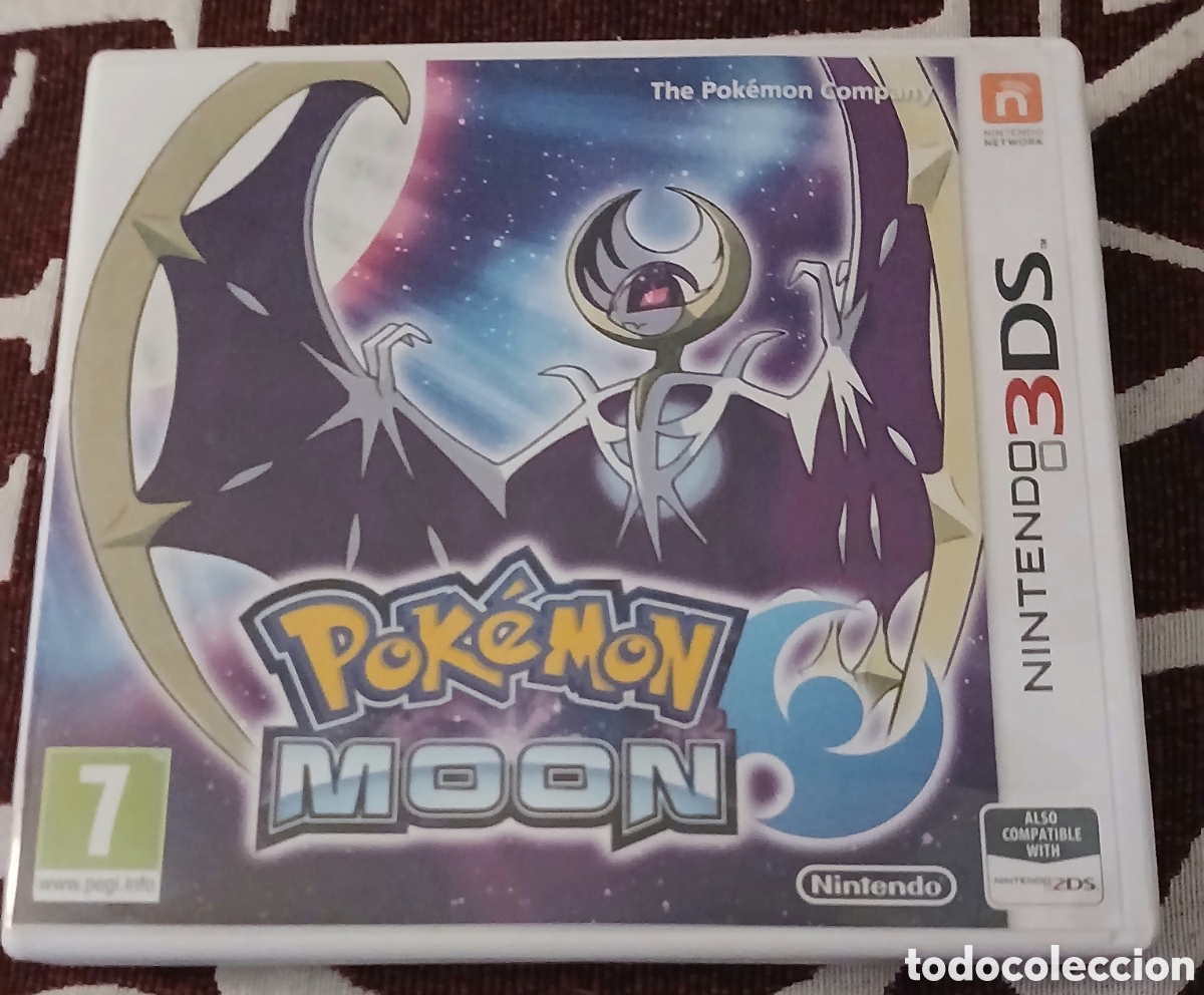 Videojuegos y Consolas: CAJA POK&Eacute;MON MOON LUNA 3DS NINTENDO+ CAR&Aacute;TULA + FOLLETOS, S&Oacute;LO CAJA