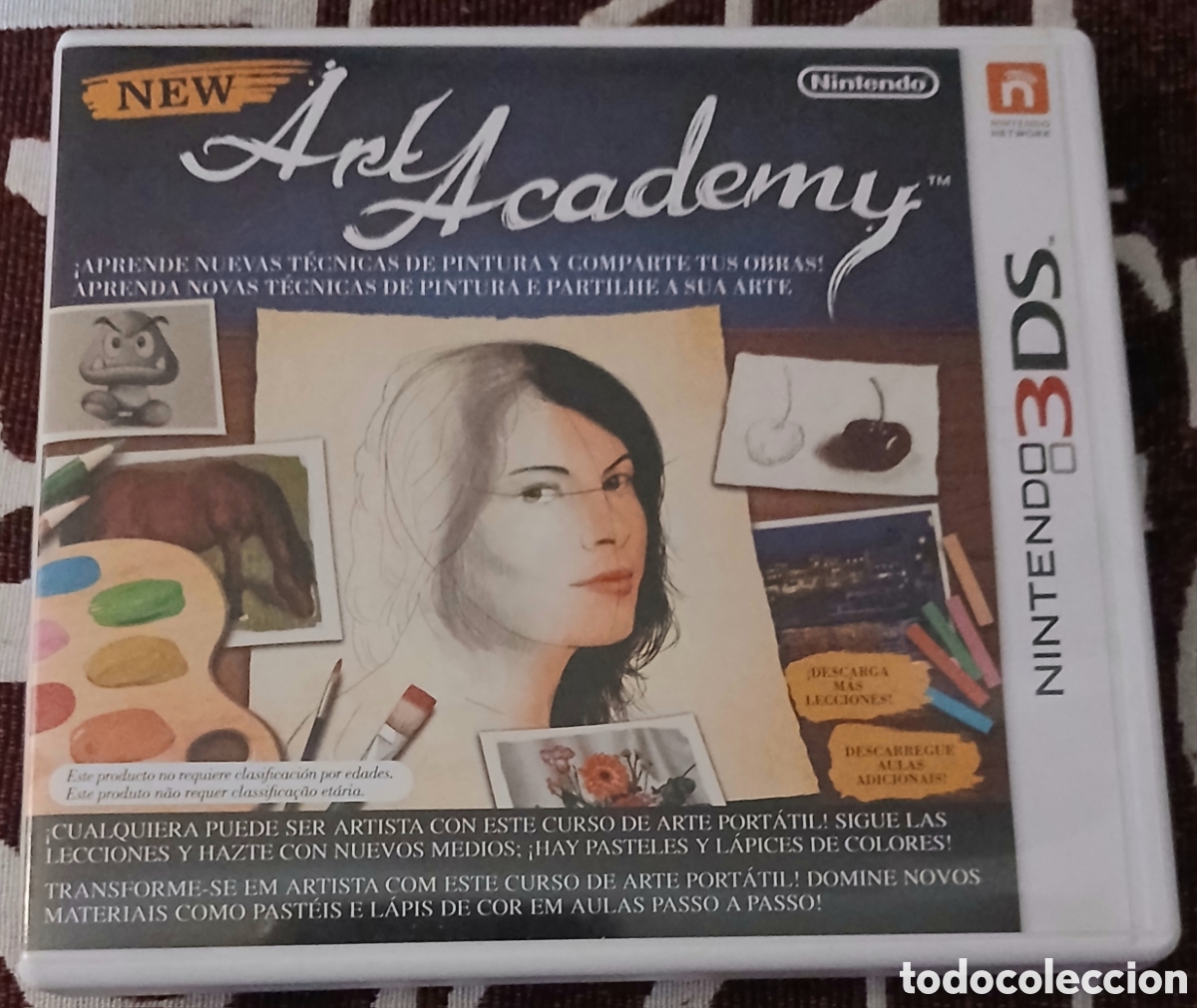 Videojuegos y Consolas: CAJA NEW ART ACADEMY 3DS NINTENDO+ CAR&Aacute;TULA + FOLLETOS, S&Oacute;LO CAJA