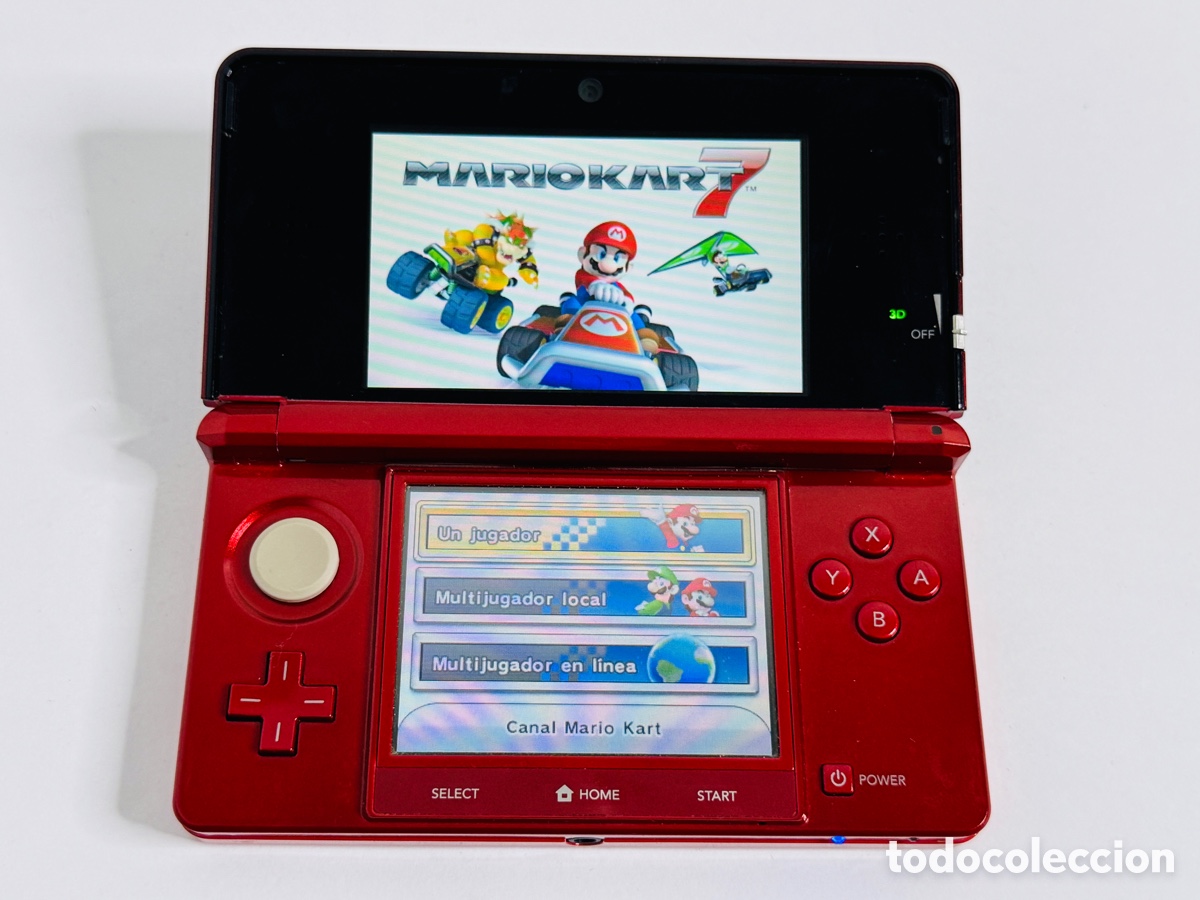 Videojuegos y Consolas: Nintendo 3DS de color rojo met&aacute;lico Sin Juego