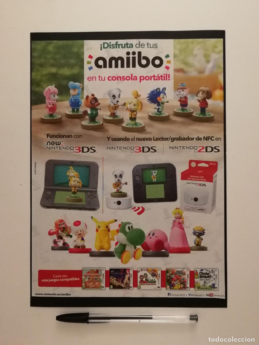 Videojuegos y Consolas: ANUNCIO ACARTONADO -A4- AMIIBO CONSOLA - NINTENDO - PUBLICIDAD LAMINA