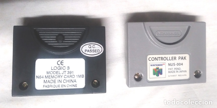 Videojuegos y consolas: Nintendo 64 Memory Card 1 Mb y Tarjeta Memoria Controller Pack - Foto 2
