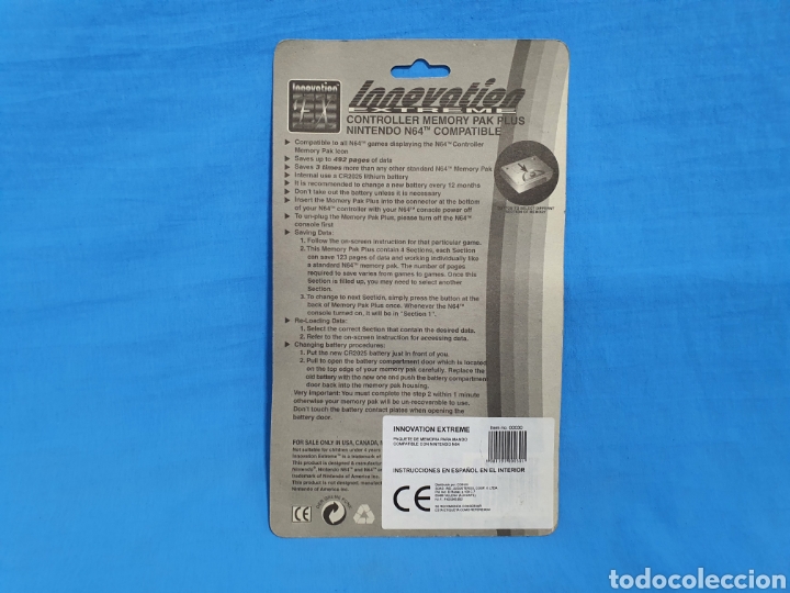 Videojuegos y consolas: INNOVATION. CONTROLLER MEMORY PAK PLUS NINTENDO 64 COMPATIBLE - Foto 2