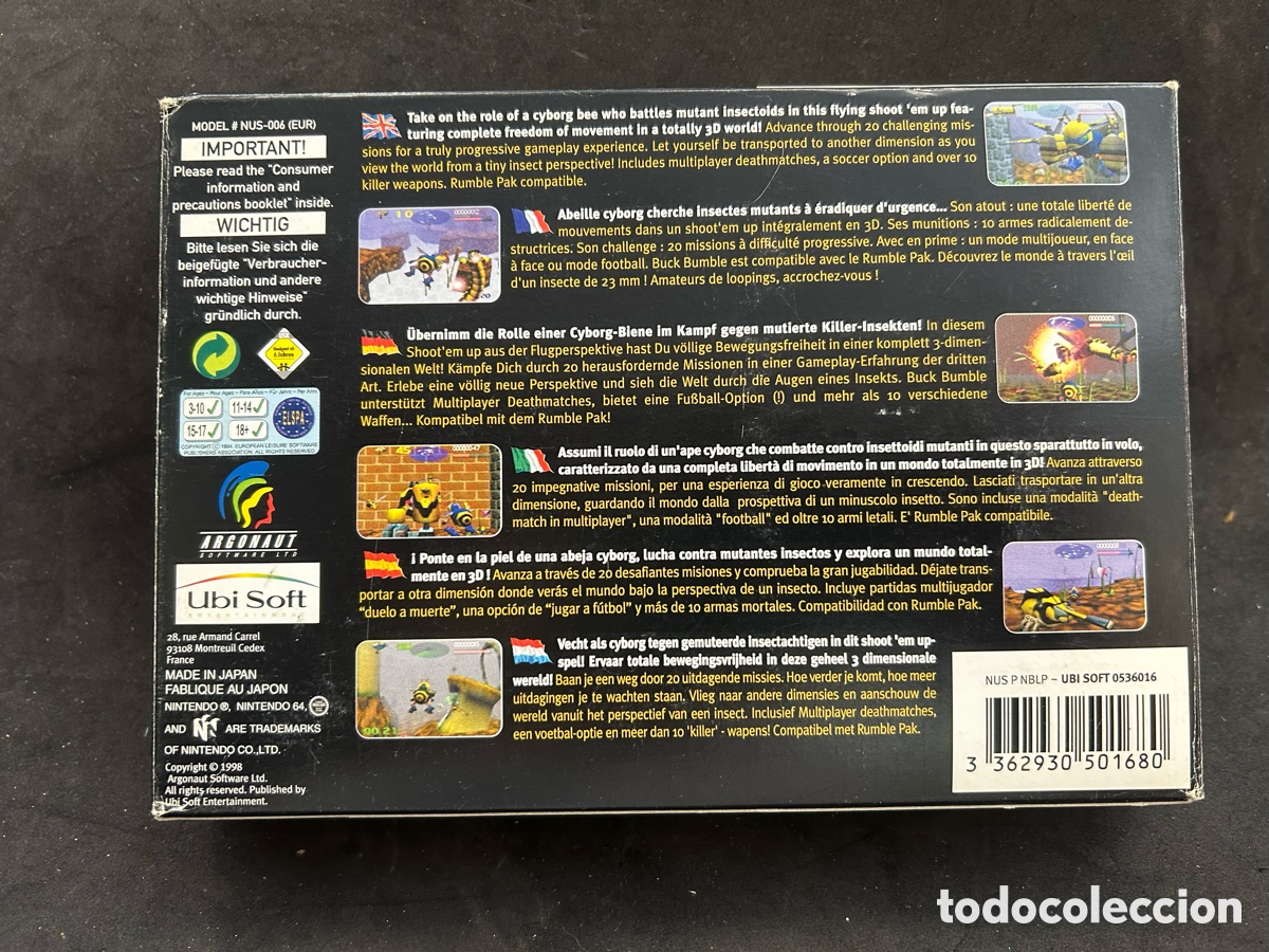 Videojuegos y consolas: Nintendo 64 Buck Bumble - Foto 4