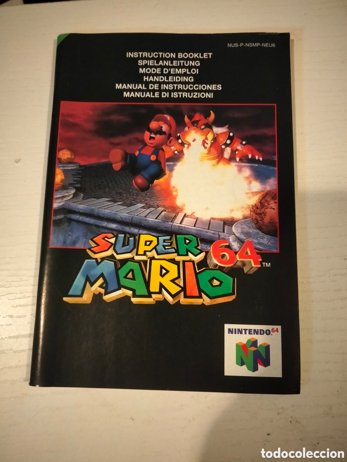 Videojuegos y Consolas: Manual de instrucciones S&uacute;per Mario 64 Nintendo 64 original