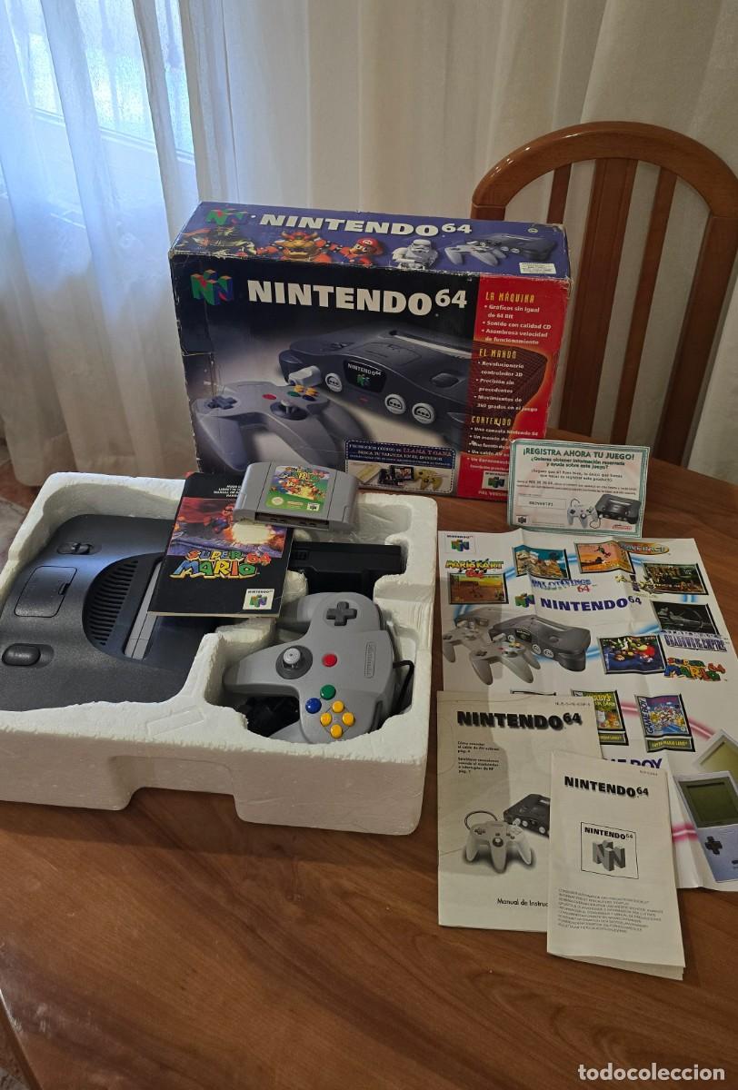 Videojuegos y Consolas: Nintendo 64 N64 PAL ESPA&Ntilde;A - Muy Completa: Caja, Corcho, Manuales, P&oacute;ster y Super Mario 64