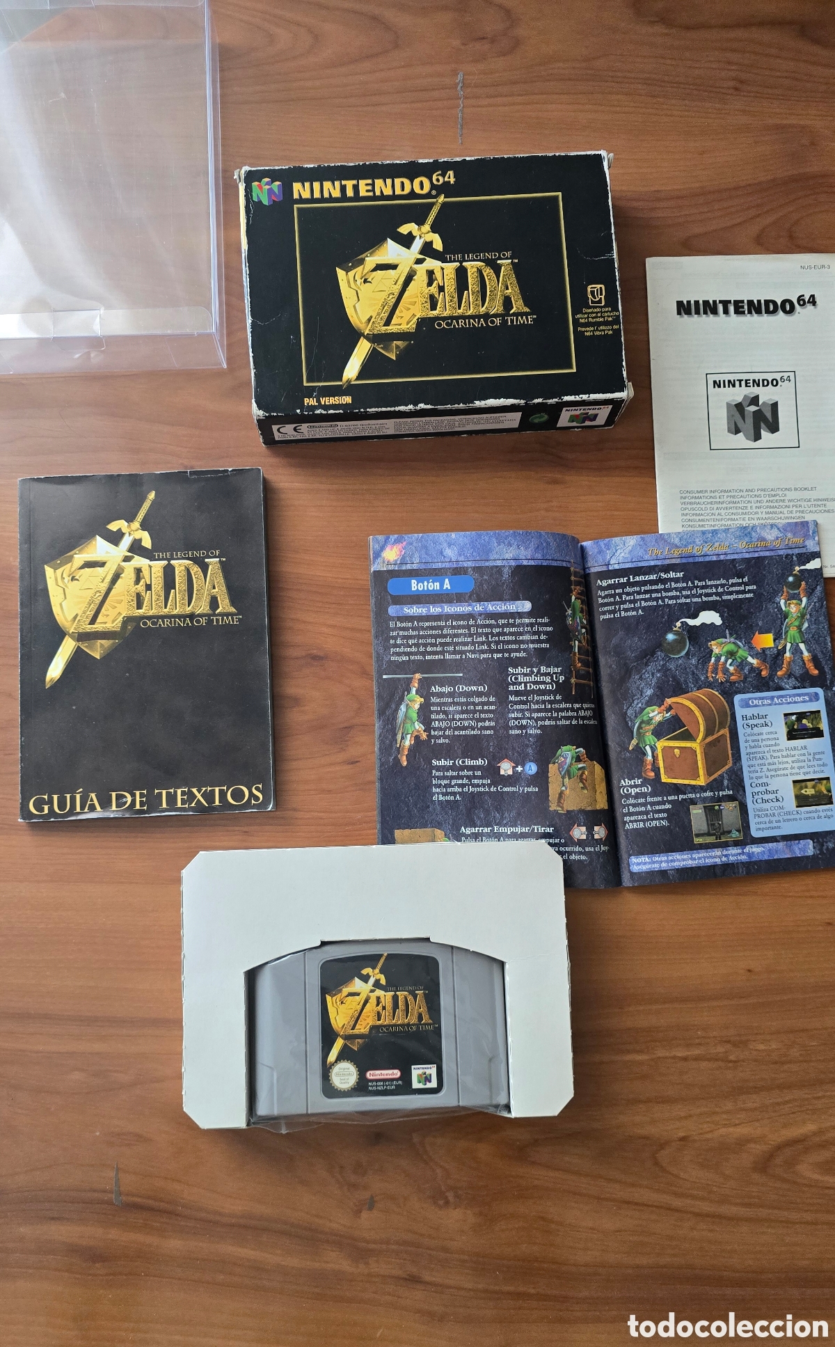 Videojuegos y Consolas: Zelda Ocarina of Time N64 CIB PAL Espa&ntilde;a Completo con Gu&iacute;a de Textos - Nintendo 64