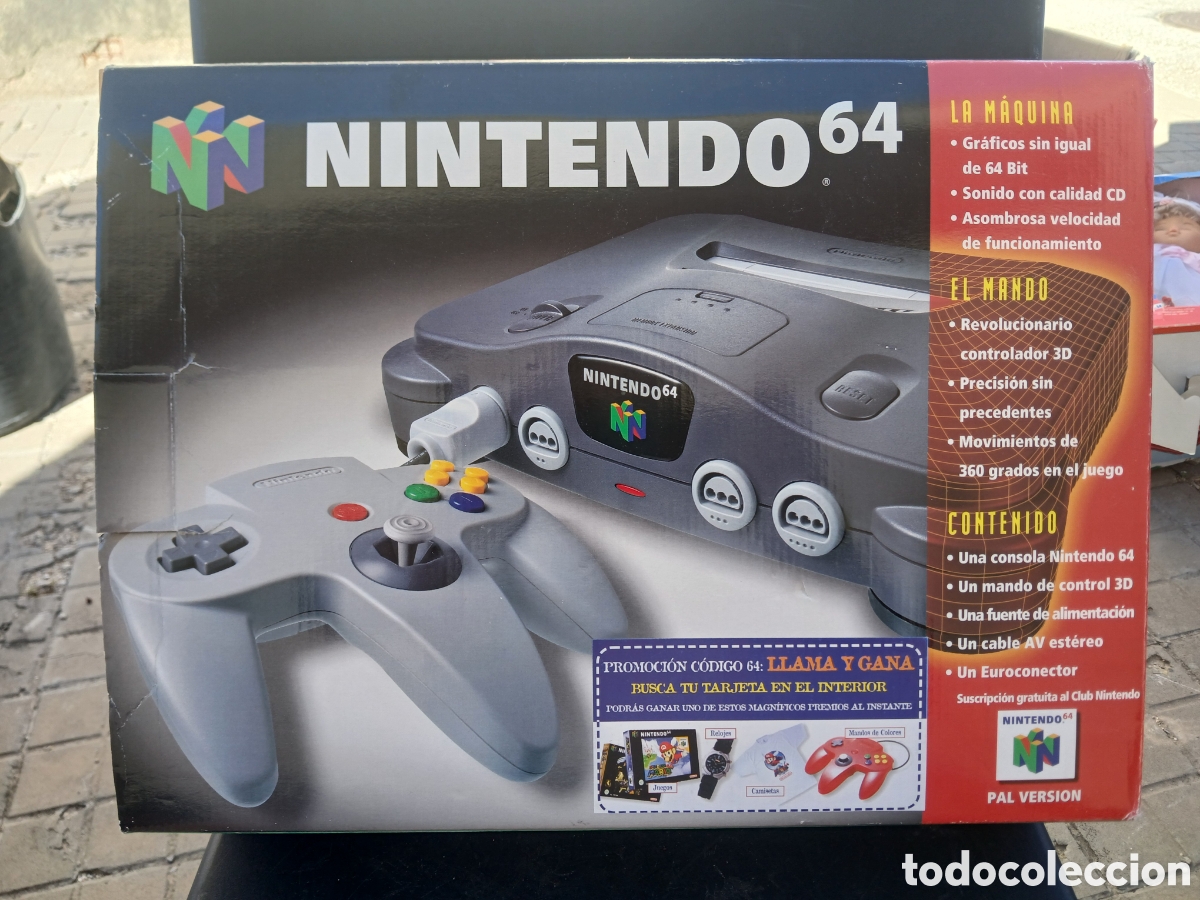 Videojuegos y Consolas: CONSOLA NINTENDO 64 EN CAJA ORIGINAL A ESTRENAR CON JUEGO INCLUIDO.