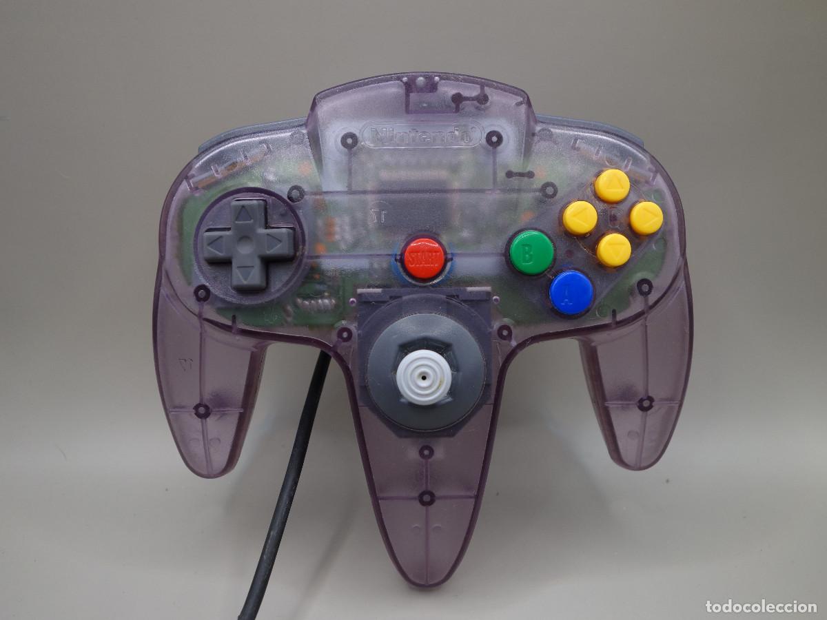 Videojuegos y Consolas: MANDO LILA PURPURA TRANSPARENTE ORIGINAL DE NINTENDO 64
