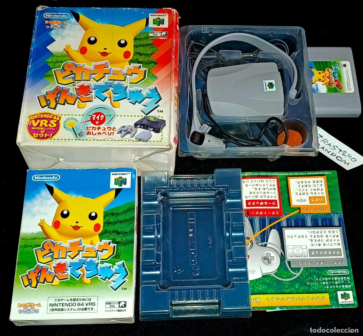 Videojuegos y Consolas: Pok&eacute;mon Pikachu Genki De Chu N64 + Micr&oacute;fono NINTENDO 64 JAPONES