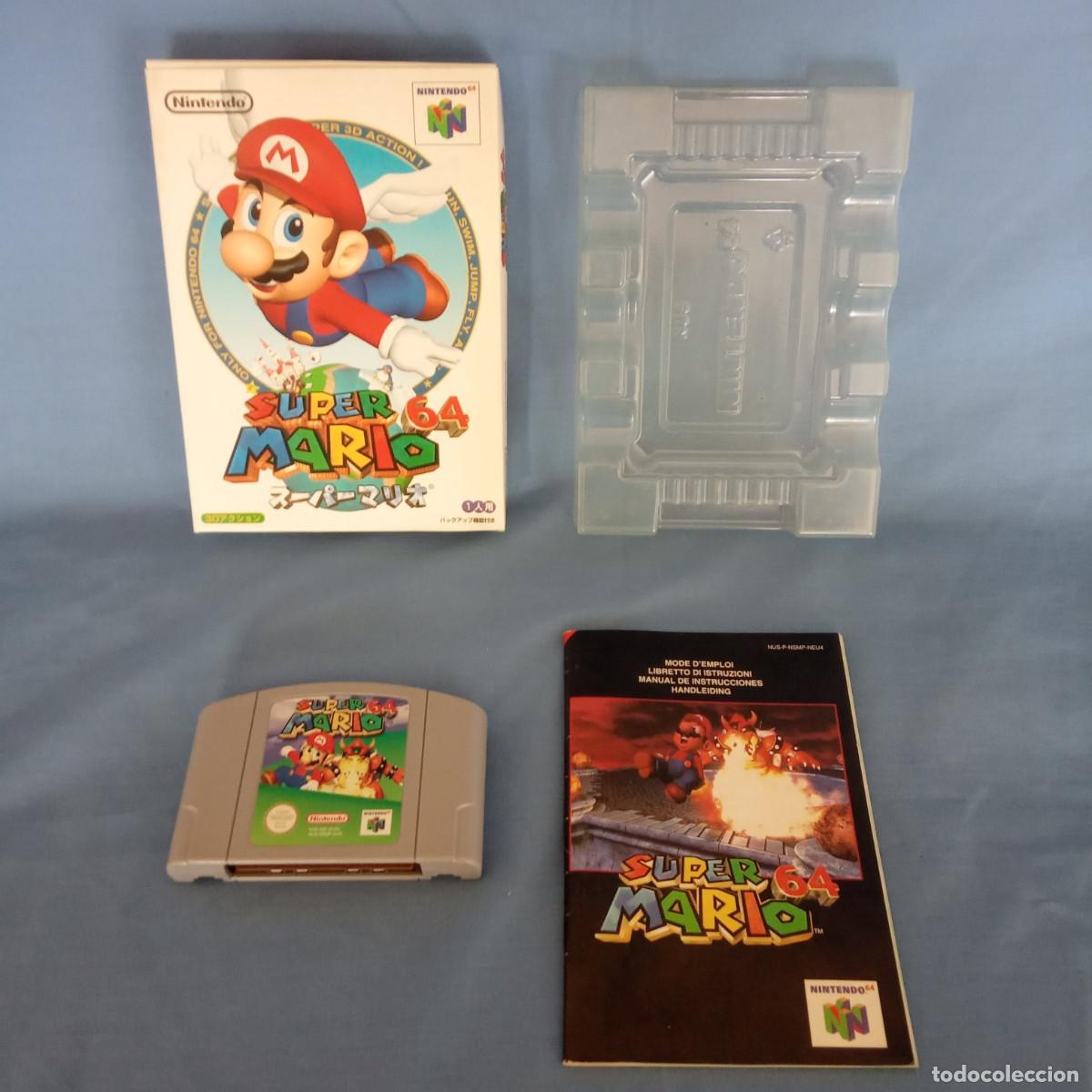 Videojogos e Consolas: Super Mario 64 con Manual &ndash; PAL EUR - Nintendo 64 - Caja Original de Jap&oacute;n, 1996