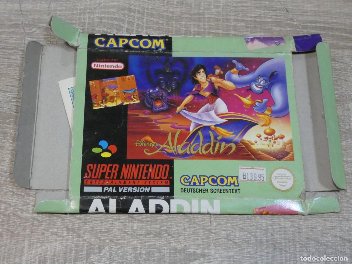 Videojuegos y consolas: ARKANSAS1980 VIDEOJUEGOS caja alemana Aladdin super nes