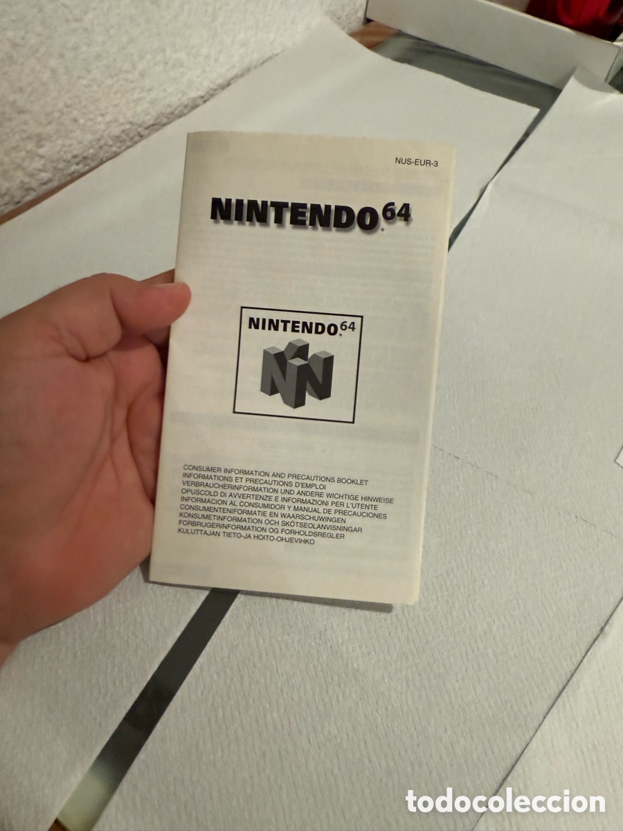 Videojuegos y consolas: Manual Nintendo 64 Oficial NUS-EUR-3 &ndash; Instrucciones y Precauciones PAL